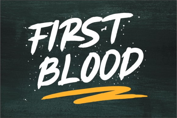 First Blood Font: A Handwritten Typeface for Branding