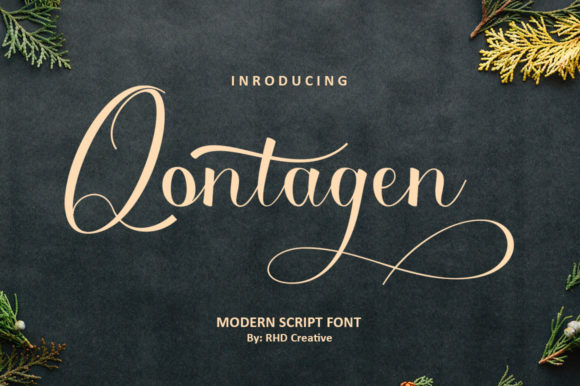Qontagen: A Script Font for Elegant Editorial Design